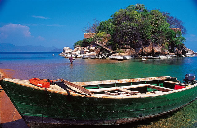 Blick auf eine kleine Insel vor Cape MacLear