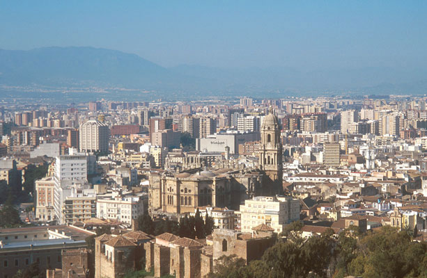 Blick auf Malaga