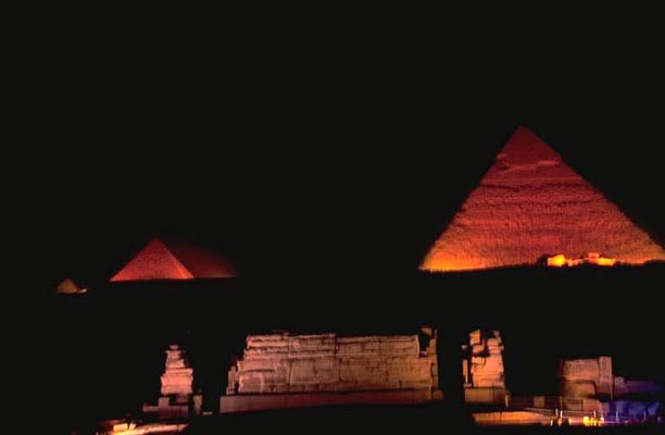 Abendstimmung: Pyramiden von Gizeh