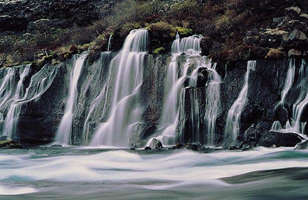 Hraunfossar, West-Iceland, Island