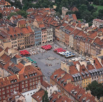 Markt in der Altstadt von Warschau, Polen