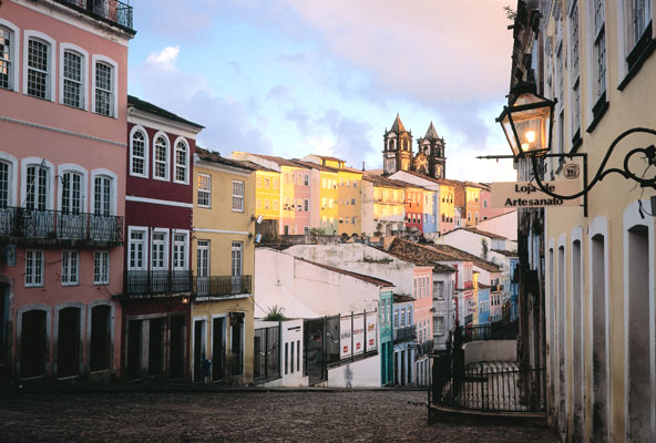 Pelourinho Colonial style houses, Brasilien