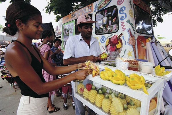 Ananas-Verkäufer, Mauritius
