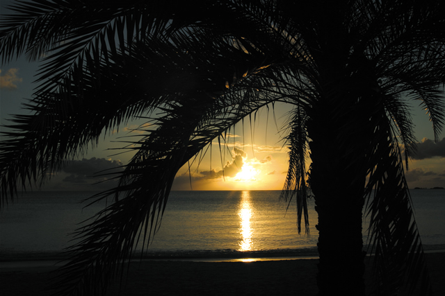 Sonnenuntergang über Jolly Beach - Sunset over Jolly Beach, Antigua & Barbuda