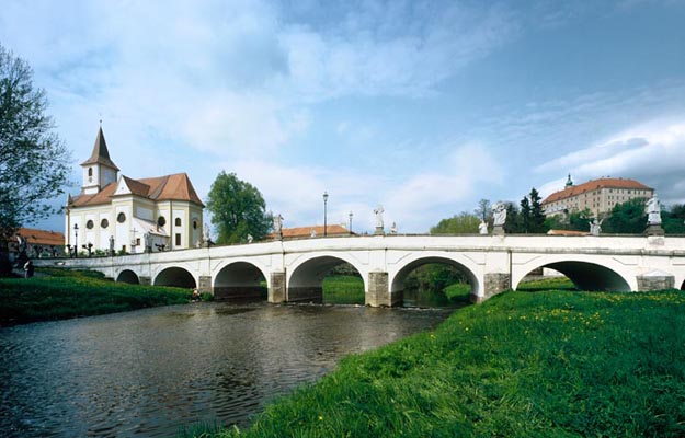 The town of Namest nad Ostavou, The Bohemian-Moravian Highlands, Tschechien