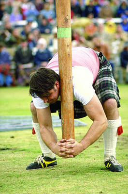 Highland Games, Baumstammwerfer, Schottland