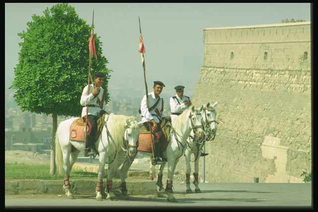 Berittene Polizei in Kairo